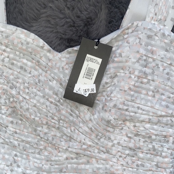 Armani Exchange Gray Marble Patterned Flare Dress - Picture 4 of 5